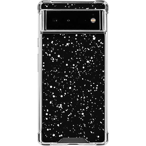 Black Speckle Google Pixel 6 Clear Case